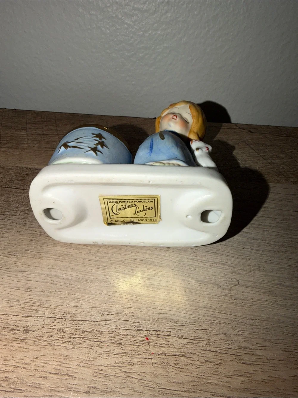 Vintage-Style Blue Ceramic Girl - Christmas Luvkin